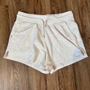 Cream Marbled Soft Shorts
